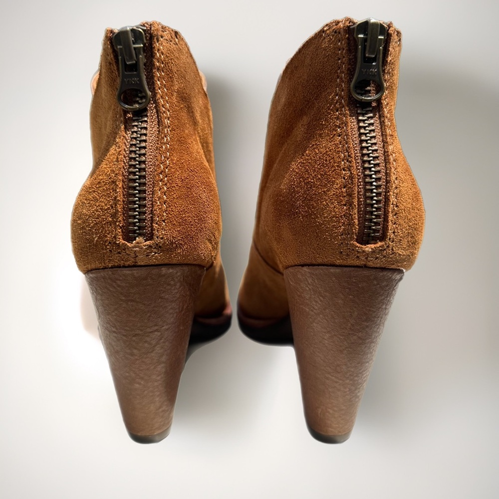 Kork-Ease Castaneda suede and leather combination zipper back ankle boots - Picture 4 of 10